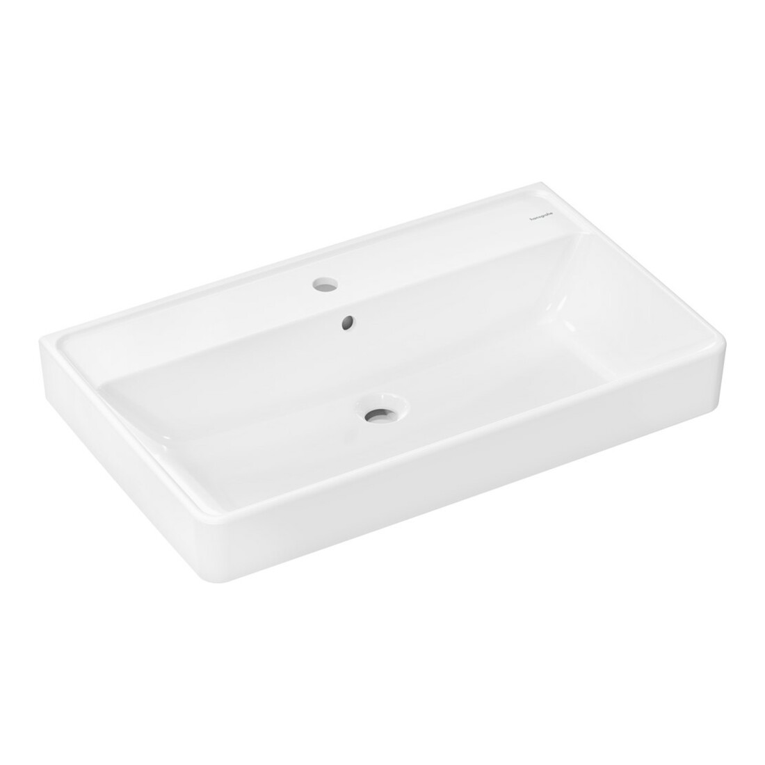 hansgrohe Waschtisch Xanuia Q 800x480mm, m HL/ÜL, geschliffen, weiß