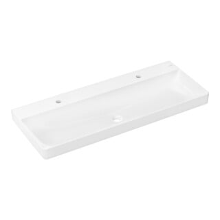 hansgrohe Waschtisch Xelu Q 1200x480mm, m 2 HL, ohne Überlauf, weiß