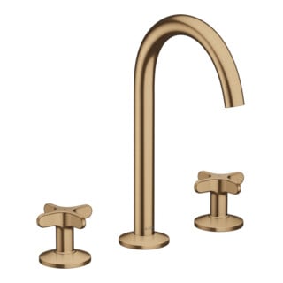 hansgrohe Waschtischarmatur Axor One 140mm bronzefarben Push-Open Ablauf
