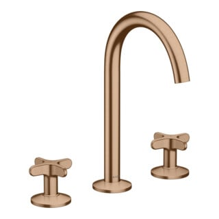 hansgrohe Waschtischarmatur Axor One 140mm mit Push-Open-Ablaufgarnitur chrom blau reinweiß gold