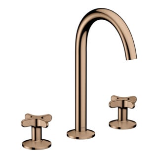 hansgrohe Waschtischarmatur Axor One 140mm Push-Open Ablauffunktion poliert gold