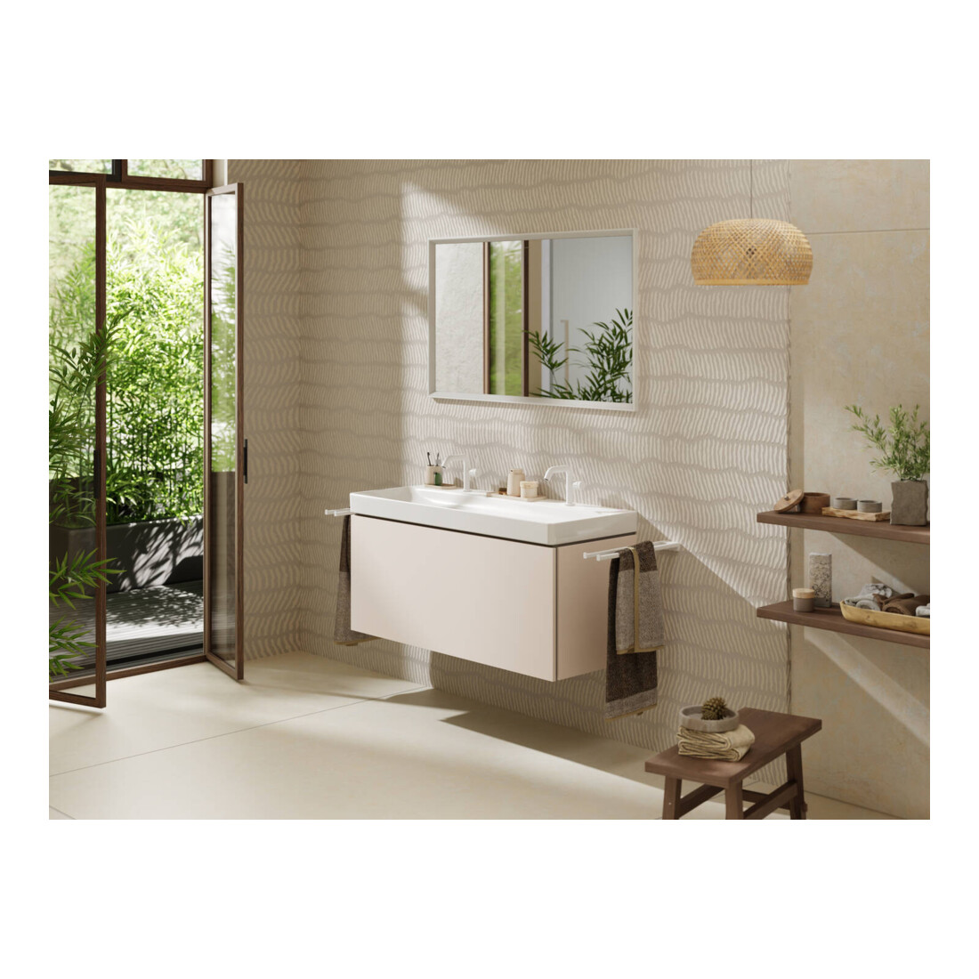 hansgrohe Waschtischunterschrank Xilesa E 1180x470mm, 1 Schubk., sandbeige matt