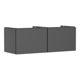 hansgrohe Waschtischunterschrank Xilesa E 1375x550mm, 2 SchKa., schiefergrau matt
