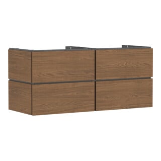 hansgrohe Waschtischunterschrank Xilesa E 1375x550mm, 4 SBK, o. PushO., Ei kasch