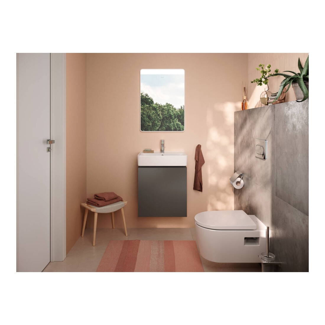 hansgrohe Waschtischunterschrank Xilesa E 480x380mm, 1 Kast, f HWB, schiefergr ma