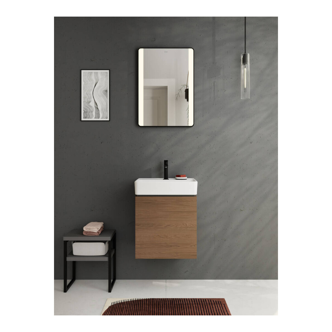 hansgrohe Waschtischunterschrank Xilesa E 480x380mm, 1 Schubk., f HWB, Ei Kaschmir