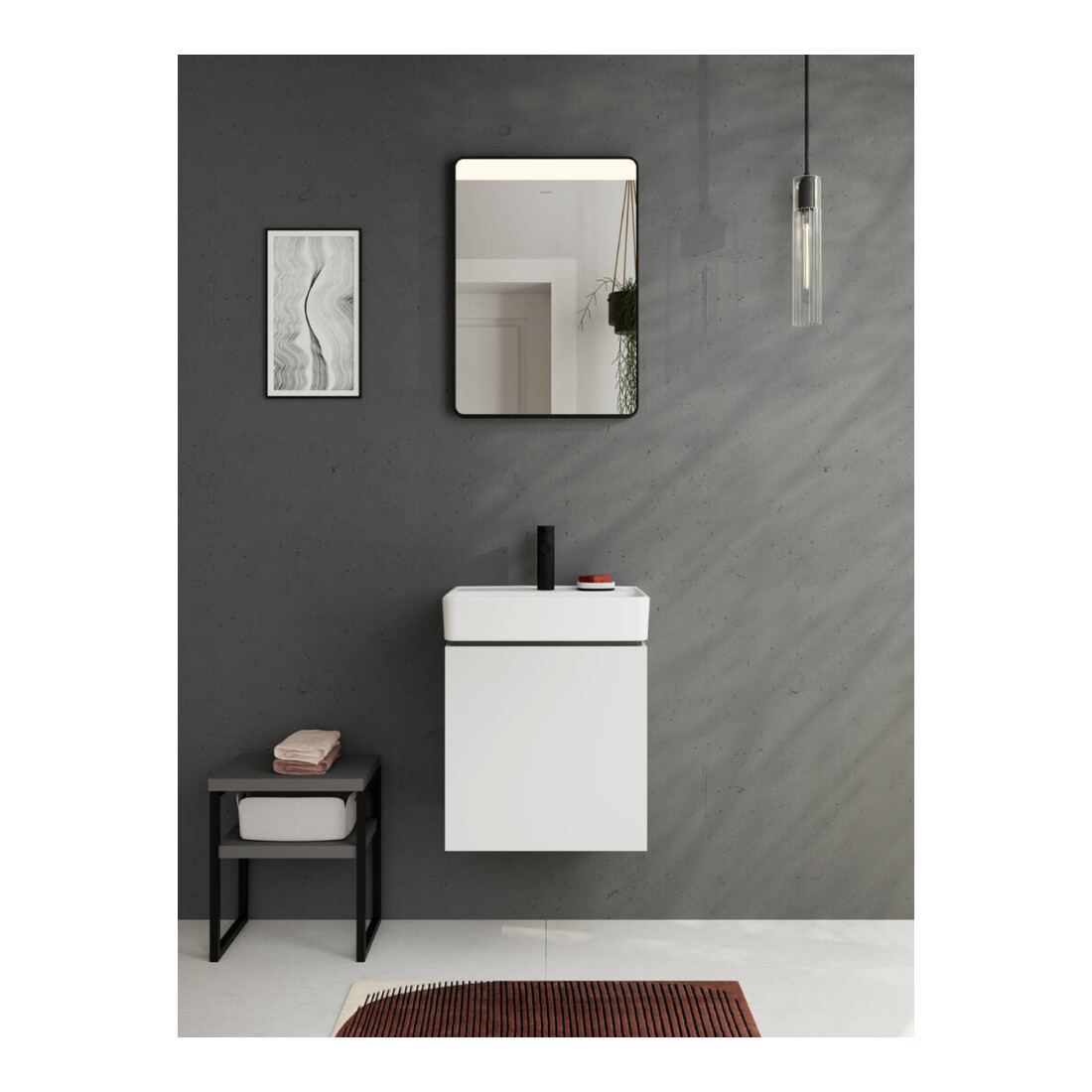 hansgrohe Waschtischunterschrank Xilesa E 480x380mm, 1 Schubk., f HWB, mattweiß