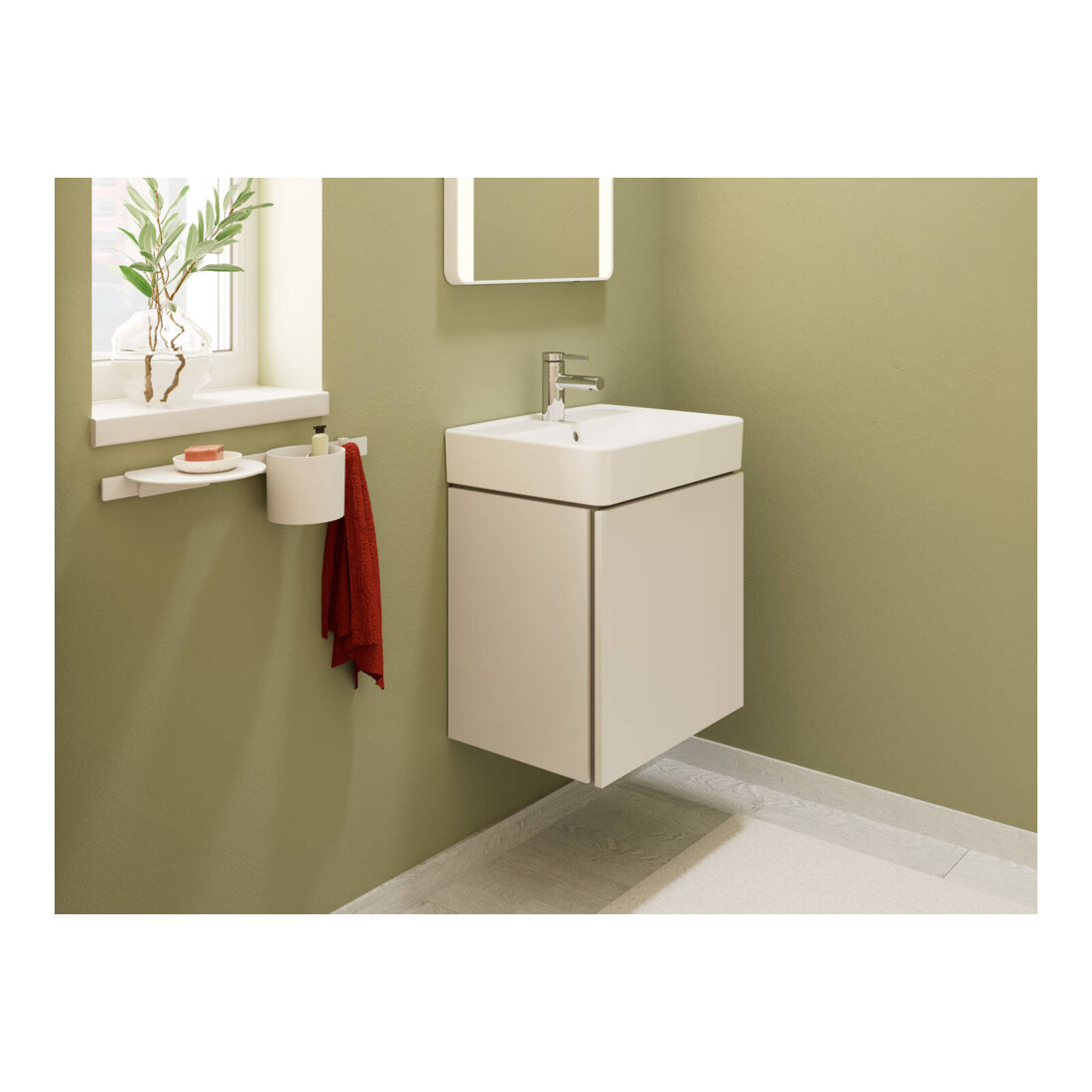hansgrohe Waschtischunterschrank Xilesa E 480x380mm, 1 Schubk., f HWB, s.beige ma