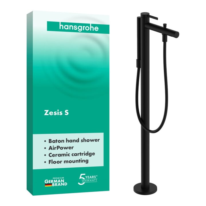 hansgrohe Wastafelmengkraan Zesis S staand mat zwart