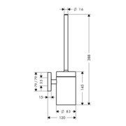hansgrohe WC-Bürste PURA VIDA Wandversion chrom-3