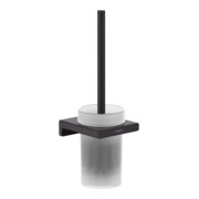 hansgrohe WC-Bürstengarnitur AddStoris Wandmontage, Metall, Glas, mattschwarz