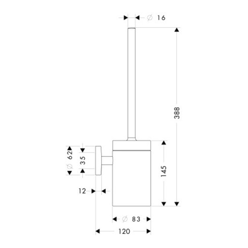 hansgrohe WC Bürstenhalter LOGIS Wandversion chrom
