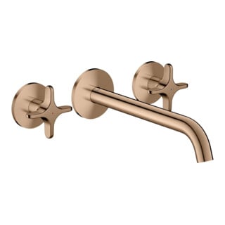 hansgrohe WT-Arm Axor One UP A 220mm poliert rotgold mit Kreuzgriff