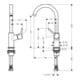 hansgrohe WT-Einhebelmischer Talis 210 Push-Open-Ablaufgarnitur chrom