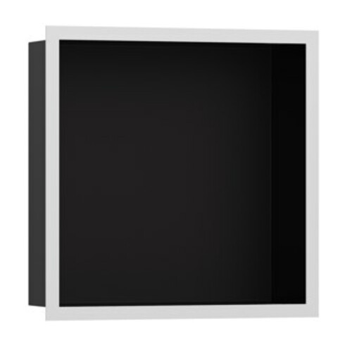 hansgrohe XtraStoris indiv. Wandnische 300x300x100mm, m Designr, matt-sw, m.-we