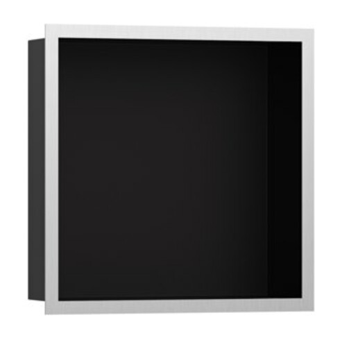 hansgrohe XtraStoris indiv. Wandnische 300x300x100mm, m Rahmen, matt-sw, ES opt