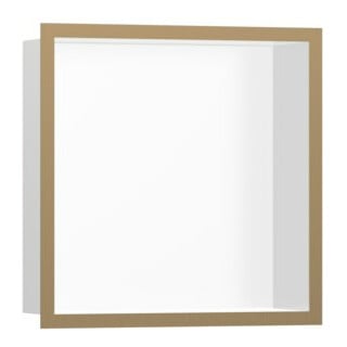 hansgrohe XtraStoris indiv. Wandnische 300x300x100mm, m Rahmen, mw, brush. bron