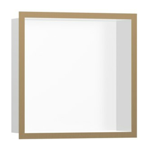 hansgrohe XtraStoris indiv. Wandnische 300x300x100mm, m Rahmen, mw, brush. bron