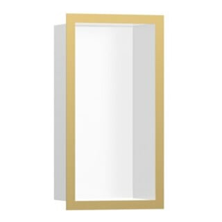 hansgrohe XtraStoris niche murale indiv. 150x300x100mm, avec cadre, blanc mat, optique perle