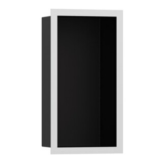 hansgrohe XtraStoris niche murale indiv. 150x300x100mm, avec design, mat-noir, avec blanc