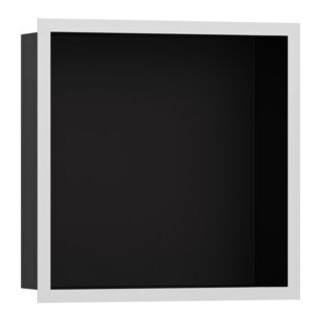 hansgrohe XtraStoris niche murale indiv. 300x300x100 mm, design, mat noir, blanc mat