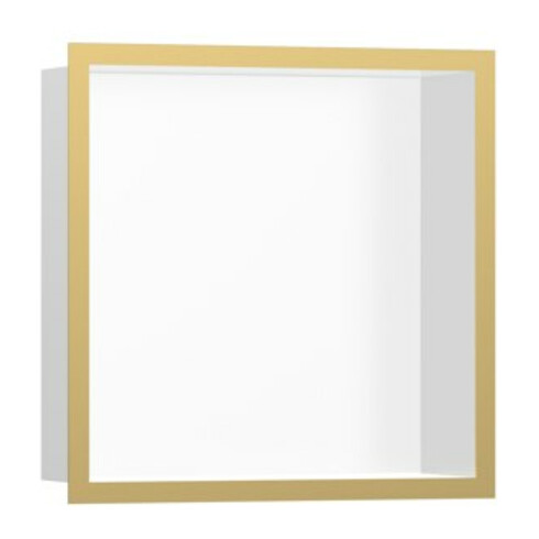 hansgrohe XtraStoris niche murale indiv. 300x300x100mm, avec cadre, mw, po gol opt