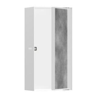 hansgrohe XtraStoris Niche murale Rock 150x300x100mm, avec porte battante, blanc mat