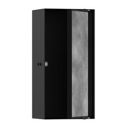hansgrohe XtraStoris Niche murale Rock 150x300x100mm, avec porte battante, noir mat