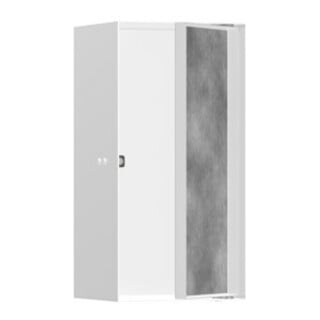 hansgrohe XtraStoris Niche murale Rock 150x300x140mm, avec porte battante, blanc mat