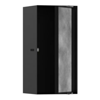 hansgrohe XtraStoris Niche murale Rock 150x300x140mm, avec porte battante, noir mat