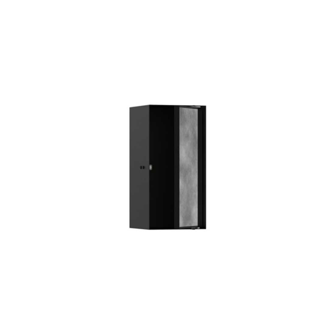 hansgrohe XtraStoris Niche murale Rock 150x300x140mm, avec porte battante, noir mat