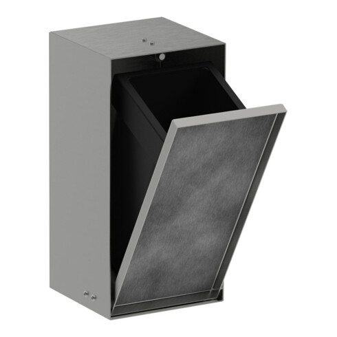 hansgrohe XtraStoris Rock EB-Abfalleimer 300x150x140mm, m befl. T., ES Optic