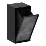 hansgrohe XtraStoris Rock EB-Abfalleimer 300x150x140mm, m befl. Tür, mattschwarz