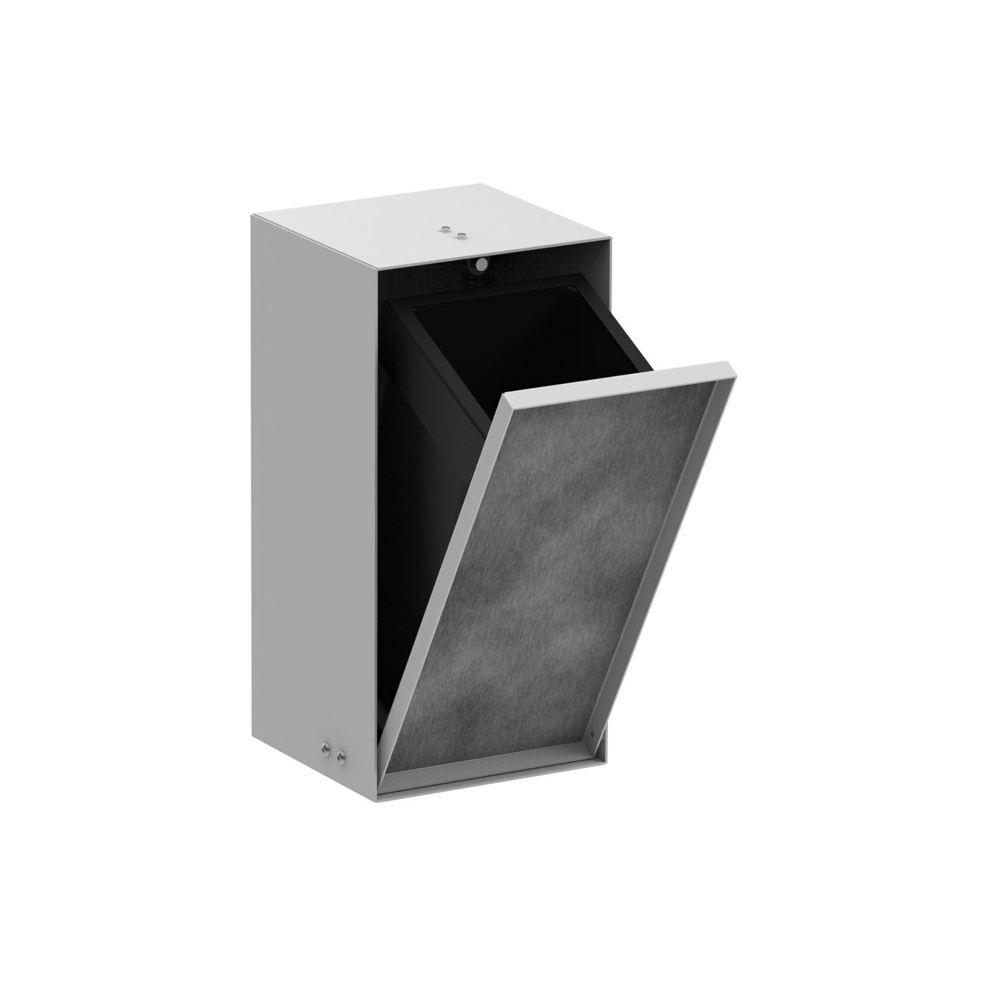 hansgrohe XtraStoris Rock EB-Abfalleimer 300x150x140mm, m befl. Tür, mattweiß