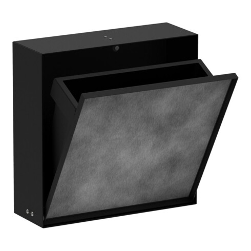 hansgrohe XtraStoris Rock EB-Abfalleimer 300x300x100mm, m befl. Tür, mattschwarz