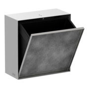 hansgrohe XtraStoris Rock EB-Abfalleimer 300x300x140mm, m befl. Tür, mattweiß