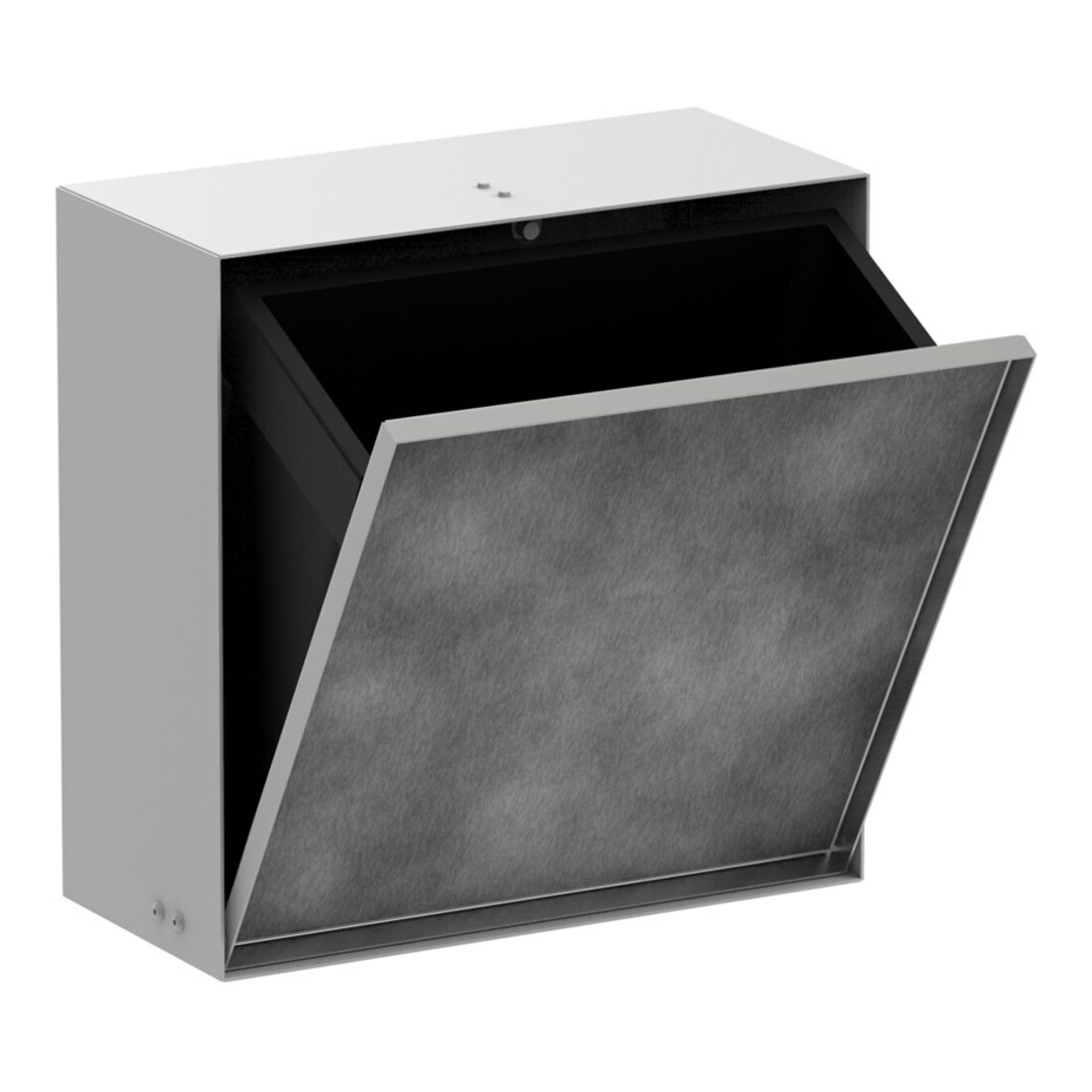 hansgrohe XtraStoris Rock EB-Abfalleimer 300x300x140mm, m befl. Tür, mattweiß