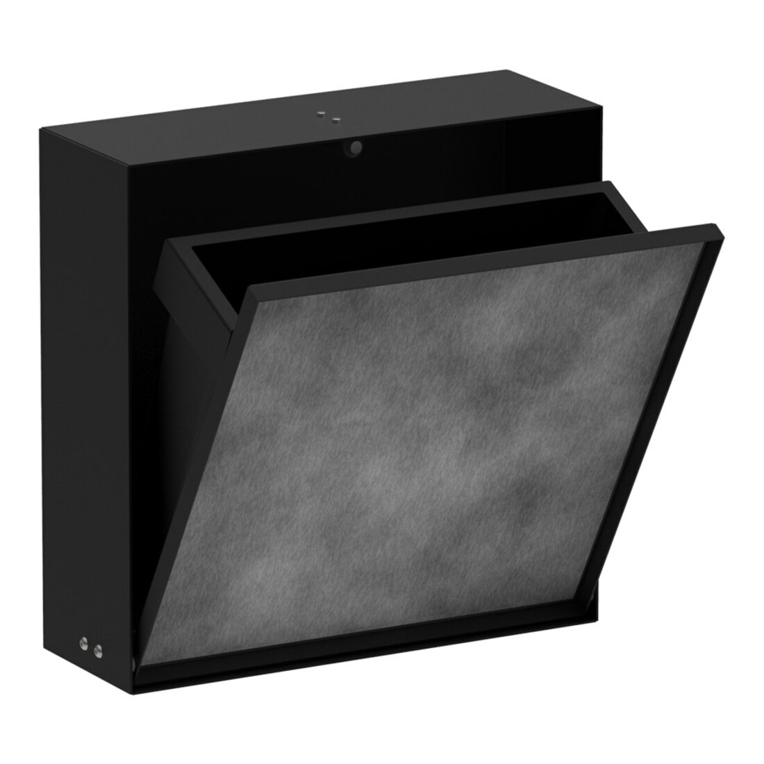 hansgrohe XtraStoris Rock Poubelle encastrée 300x300x100mm, avec porte, noir mat
