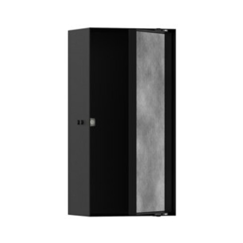 hansgrohe XtraStoris Rock Wandnische 150x300x100mm, m befl. Tür, mattschwarz
