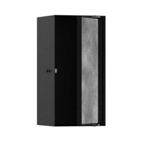 hansgrohe XtraStoris Rock Wandnische 150x300x140mm, m befl. Tür, mattschwarz