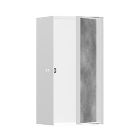 hansgrohe XtraStoris Rock Wandnische 150x300x140mm, m befl. Tür, mattweiß