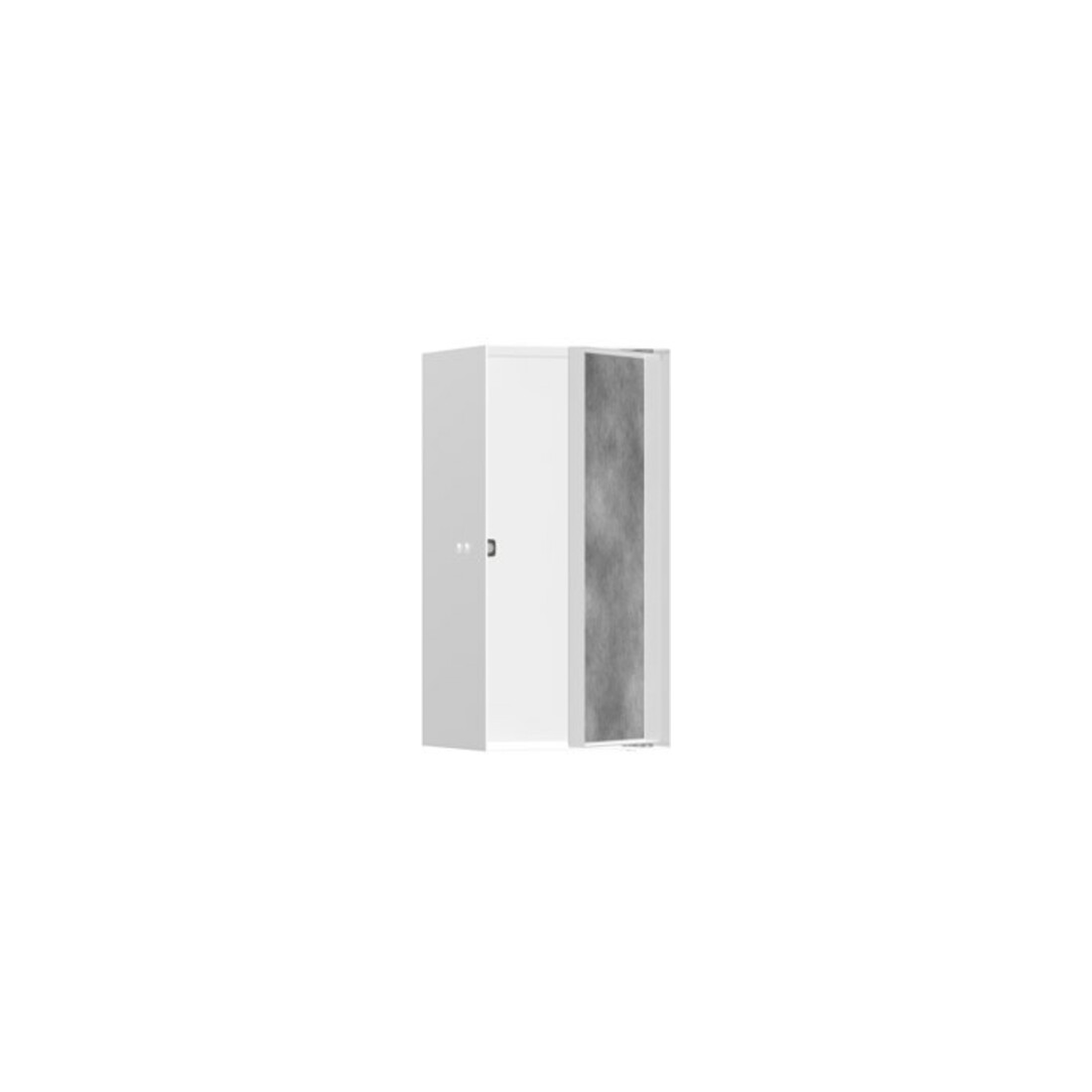 hansgrohe XtraStoris Rock Wandnische 150x300x140mm, m befl. Tür, mattweiß