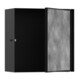 hansgrohe XtraStoris Rock Wandnische 300x300x140mm, m befl. Tür, mattschwarz-1