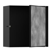 hansgrohe XtraStoris Rock Wandnische 300x300x140mm, m befl. Tür, mattschwarz