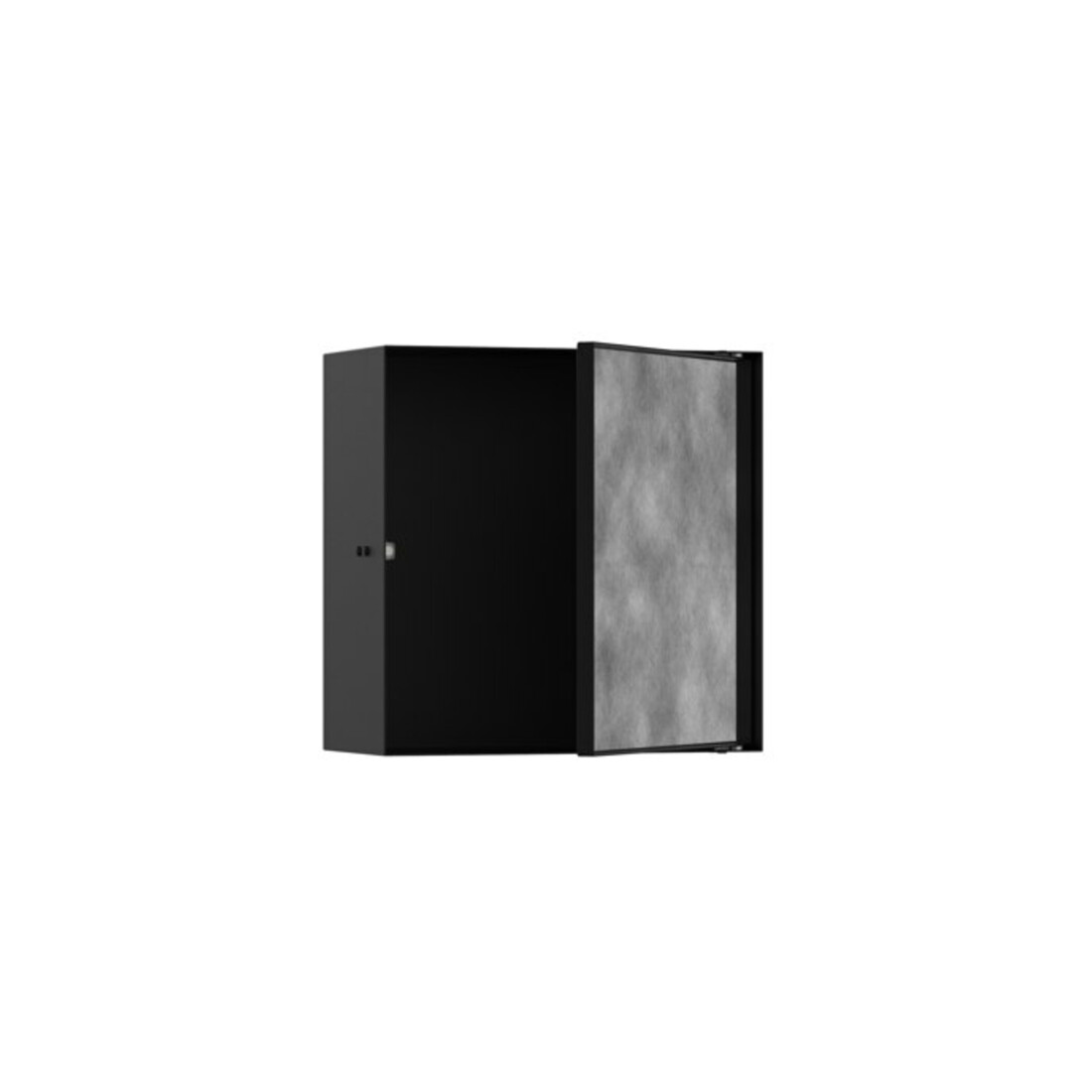 hansgrohe XtraStoris Rock Wandnische 300x300x140mm, m befl. Tür, mattschwarz