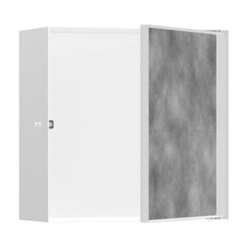 hansgrohe XtraStoris Rock Wandnische 300x300x140mm, m befl. Tür, mattweiß