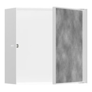 hansgrohe XtraStoris Rock Wandnische 300x300x140mm, m befl. Tür, mattweiß