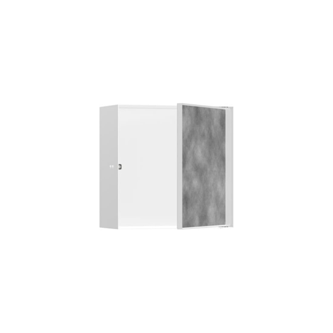 hansgrohe XtraStoris Rock Wandnische 300x300x140mm, m befl. Tür, mattweiß