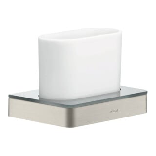 hansgrohe Zahnglas Axor universal Glas, Wandmontage, Edelstahl-Optik