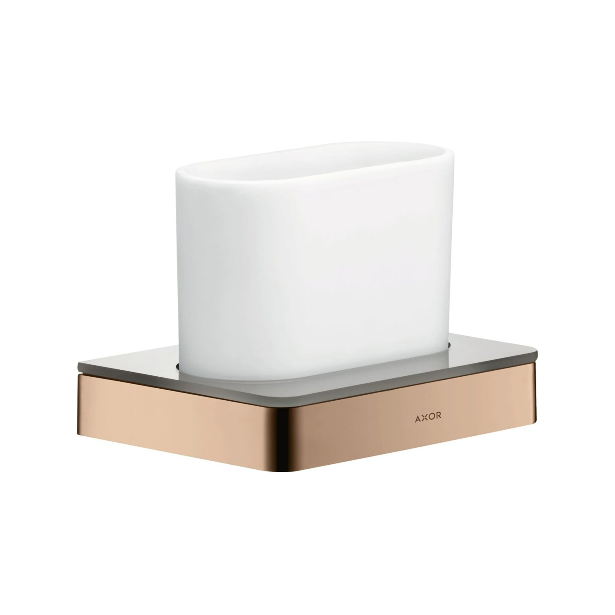 hansgrohe Zahnglas Axor universal Glas, Wandmontage, polished red gold